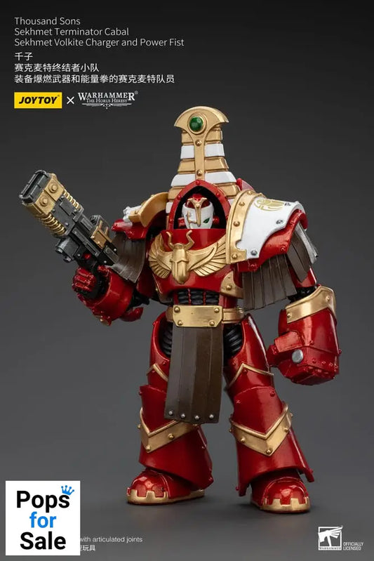 Warhammer The Horus Heresy Action Figure 1/18 Thousand Sons Sekhmet Terminator Cabal Sekhmet Volkite Charger and Power Fist 14 cm
