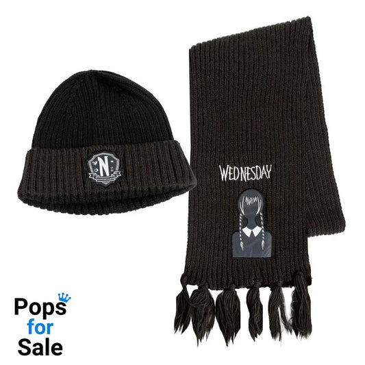 Wednesday Beanie & Scarf Set Nevermore