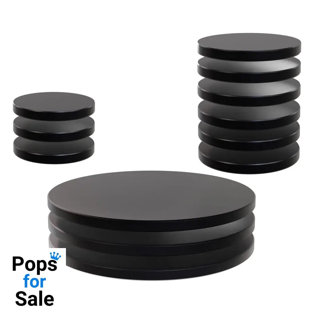 WizKids Deep Cuts Black Bases for Miniatures 12-Pack Miniature Gaming & Tabletop