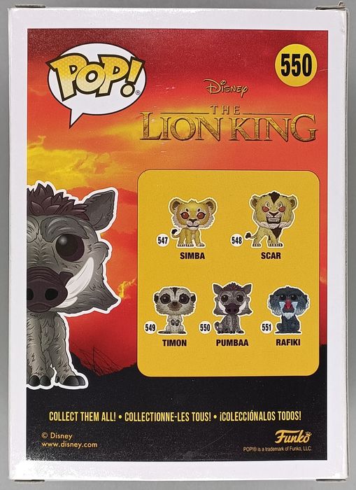 #550 Pumbaa - Disney The Lion King - Box Damaged Funko POP