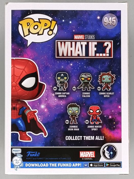 #945 Zombie Hunter Spidey Metallic - Marvel What if...? Funko POP