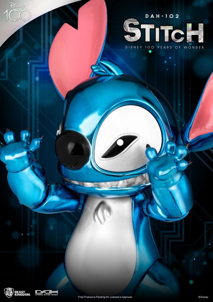 Disney 100 Years of Wonder Dynamic 8ction Heroes Action Figure 1/9 Stitch (Lilo & Stitch) 16 cm Action figures