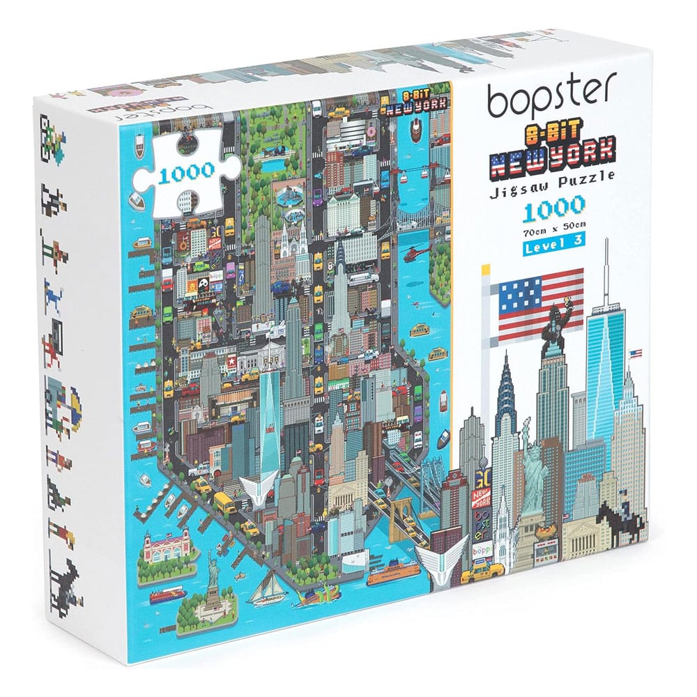 8-Bit Pixel Puzzle New York Level 3 1000 Pieces Puzzles