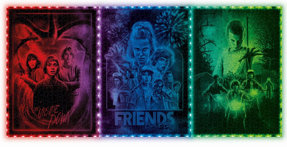Stranger Things Metamorphic Art Collection Jigsaw Puzzle with Light-Up Effect The Upside (520 pieces)