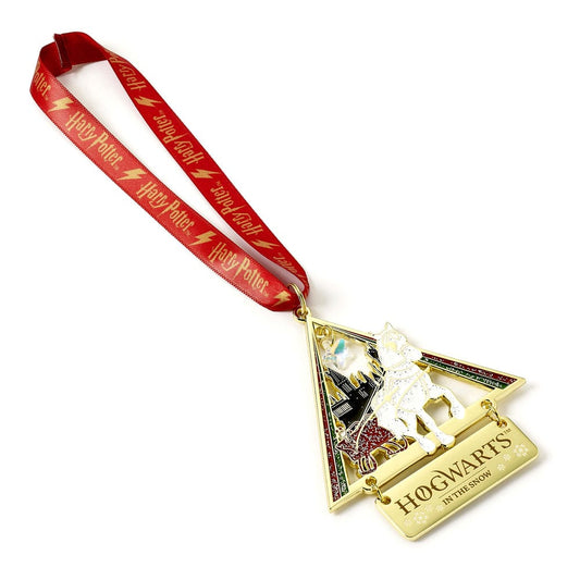 Harry Potter tree ornament Hogwarts in the Snow (Golden Tone)