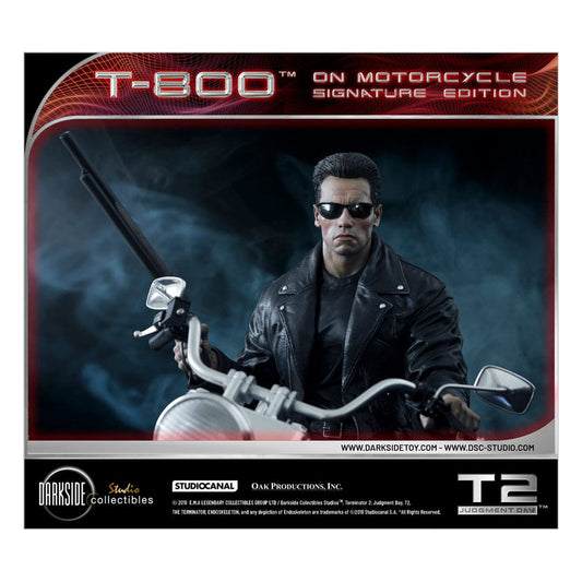 Terminator 2 Statue T-800 On Motorcycle Limited Signature Edition Exclusive 70 cm