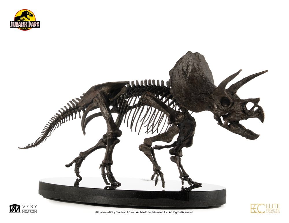 Jurassic World ECC Elite Creature Line Statue 1/12 Triceratops Fossil Skeleton Bronze 33 cm