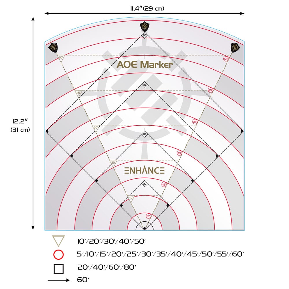Enhance RPG Series 30ft Spell AoE Damage Template