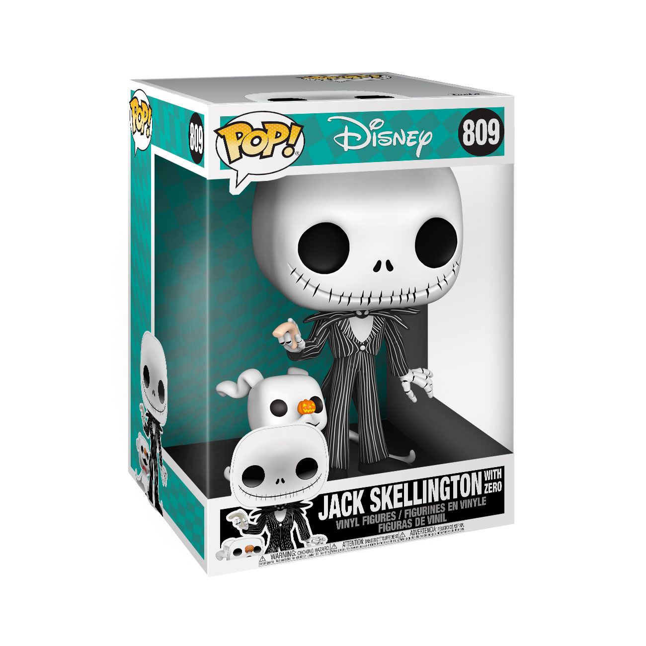 Nightmare before Christmas Super Sized POP! Disney Vinyl Figure Jack w/Zero 25 cm