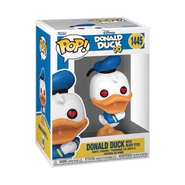 Disney DD 90th Anniversary POP! Disney Vinyl Figure Donald Duck(heart eyes) 9 cm Funko POP