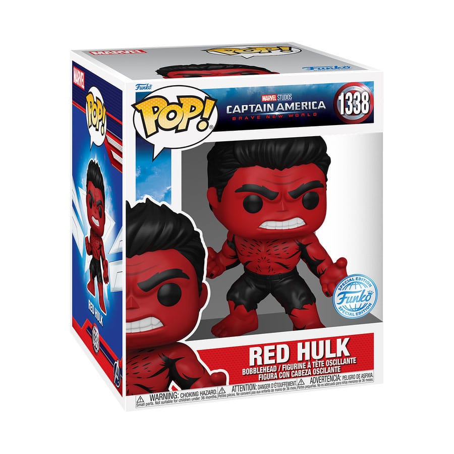 Captain America: Brave New World Super Sized POP! Marvel Vinyl Figure Red Hulk (Retro) 15 cm Funko POP