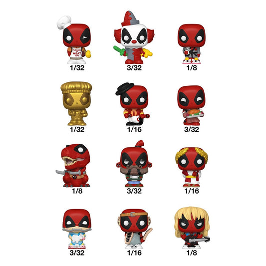 Deadpool Bitty POP! Vinyl Figure Display (32) PDQ 2,5 cm Funko POP