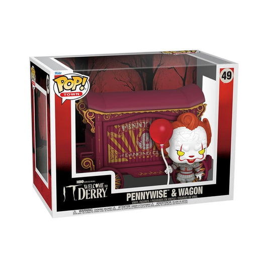 It-Welcome to Derry POP! Town Vinyl Figure Pennywise & Wagon 9 cm Funko POP