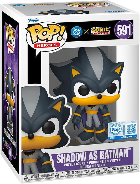 DC's Justice League and Sonic the Hedgehog POP! Movies Vinyl Figures Shadow/Batman 9 cm