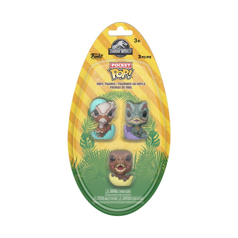 Jurassic Park Pocket POP! Vinyl Figure Easter Egg 3-Pack Dinos 4 cm