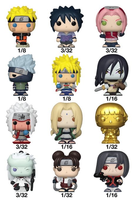 Naruto Bitty POP! Vinyl Figure Display (32) PDQ 2,5 cm