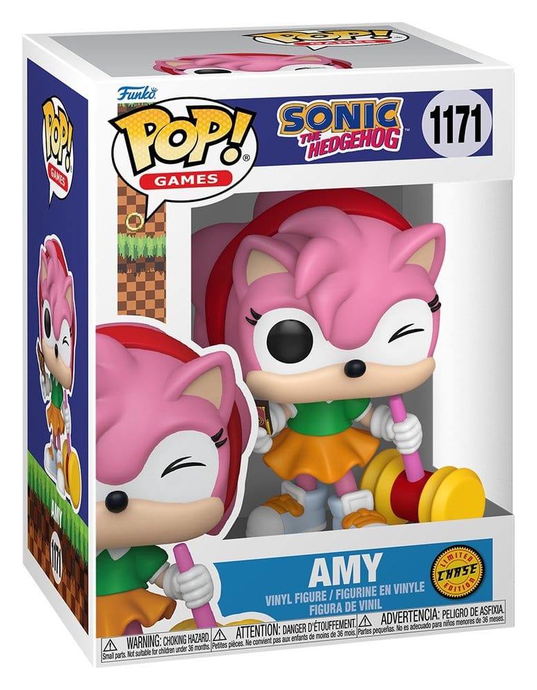 Sonic - The Hedgehog POP! Games Vinyl Figures Amy Rose with Piko Hammer with Chase 9 cm Assortment (6)