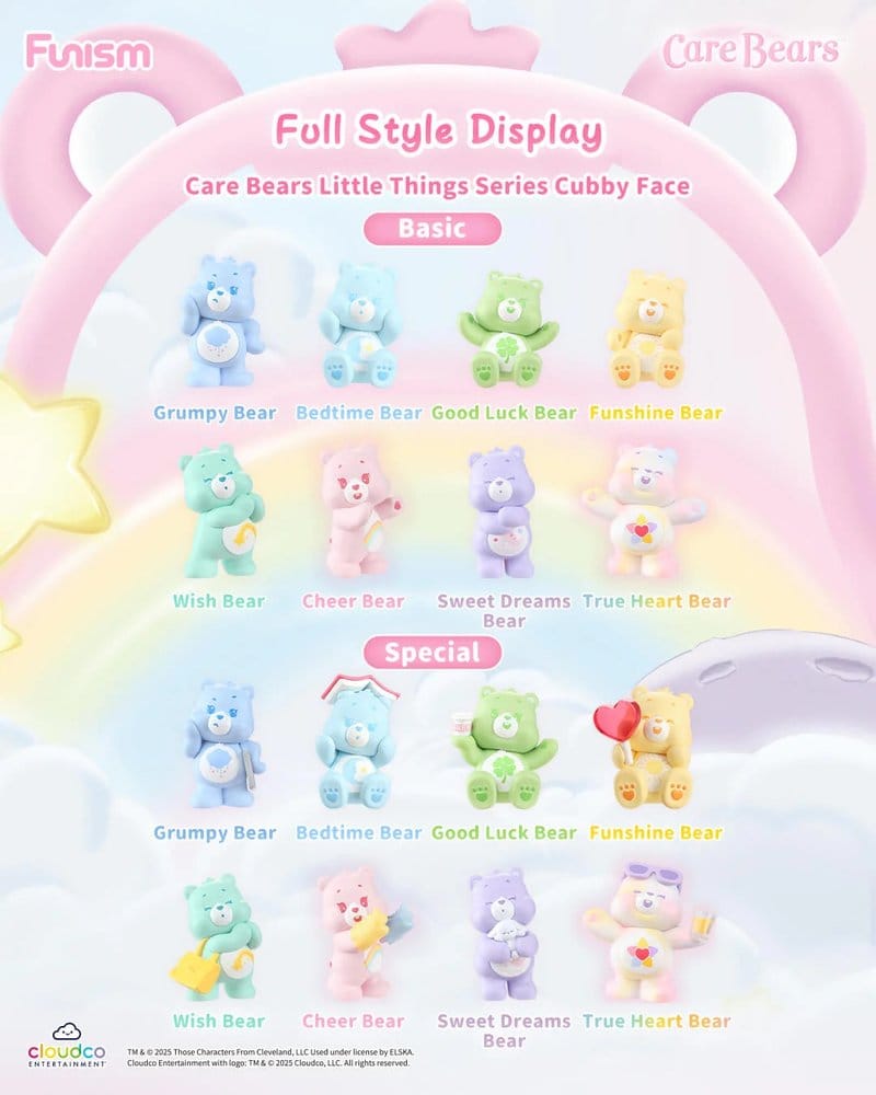 Care Bears Blind Box Mini Figures Little Things Cubby Face Series 5 cm Display (6)