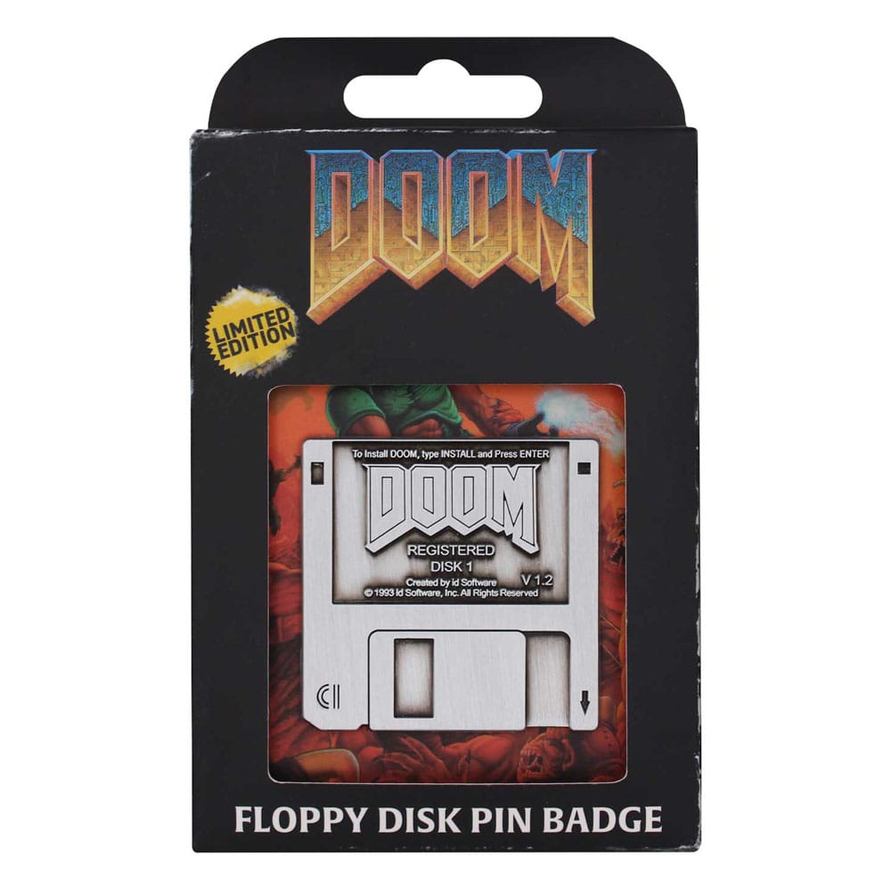 Doom Pin Badge Floppy Disk Limited Edition Pins & Brooches