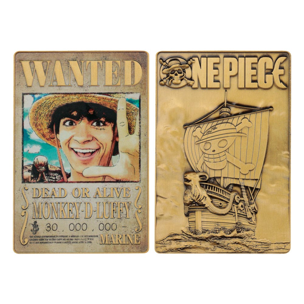 One Piece Ingot Luffy Wanted Poster Limited Edition Coins