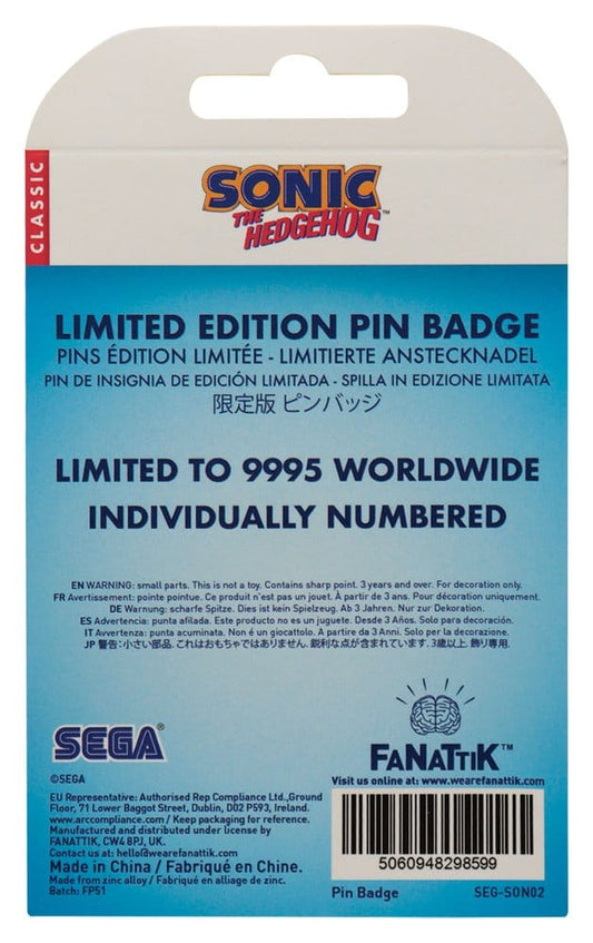 Sonic - The Hedgehog Pin Badge Sonic, Tails, Knuckles Limited Edition