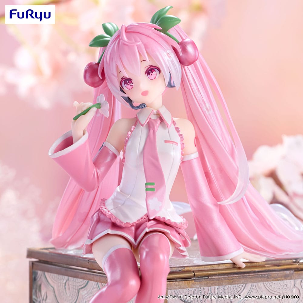 Hatsune Miku Noodle Stopper PVC Statue Sakura Miku 2024 Pearl Color Ver. 15 cm Statues