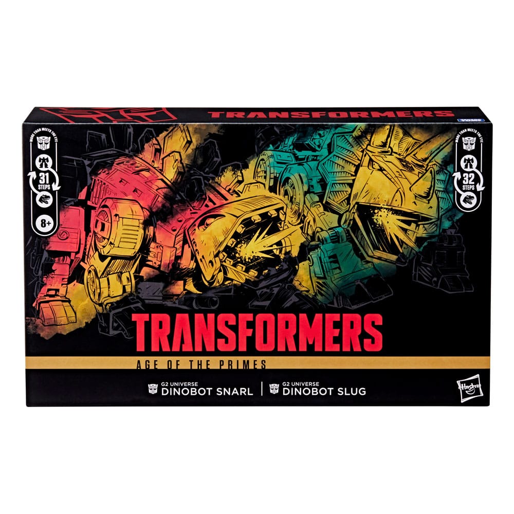 Transformers Age of the Primes Leader Class Action Figure G2 Universe Dinobots Snarl & Slug 19 cm Action figures