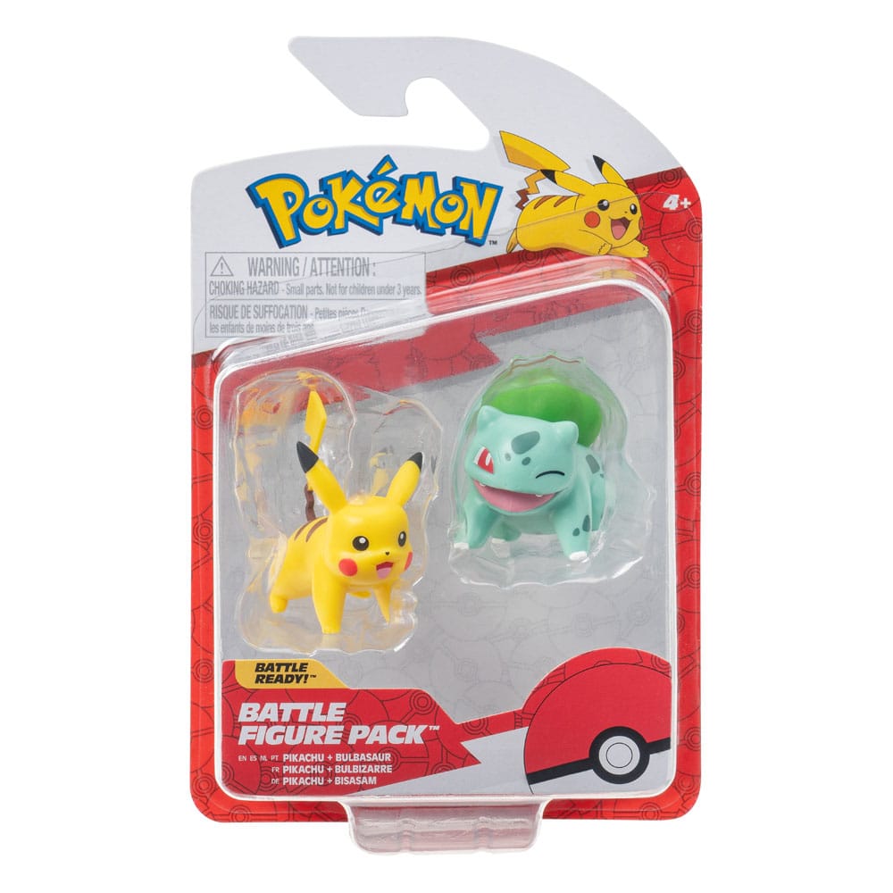 Pokémon Battle Figure First Partner Set Figure 2-Pack Bulbasaur #2 Pikachu #1 Mini-figures