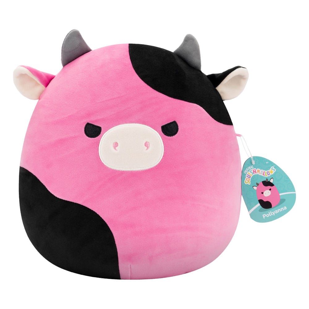 Squishmallows Plush Figure Pollyanna the Black and Pink Cow 30 cm Plushes