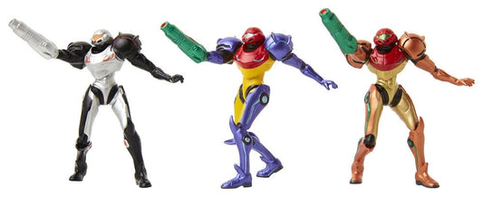 World of Nintendo Metroid Mini Figure 3-Pack Chozo Power Suits 6 cm
