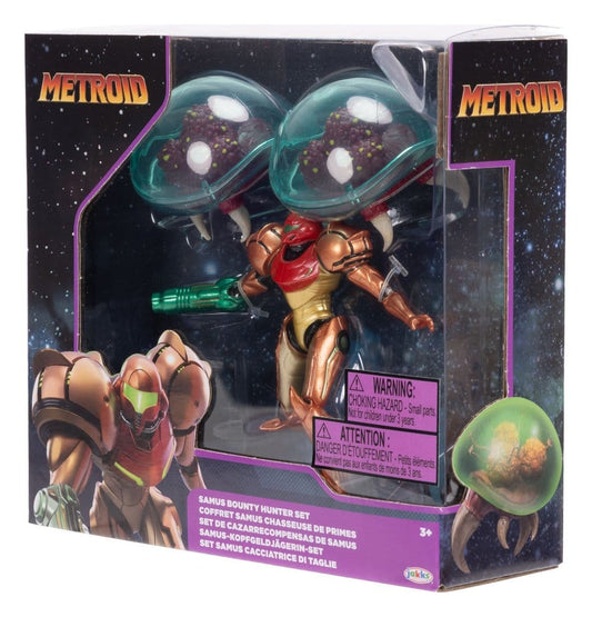 World of Nintendo Metroid Mini Figure 3-Pack Samus Bounty Hunter 6 cm