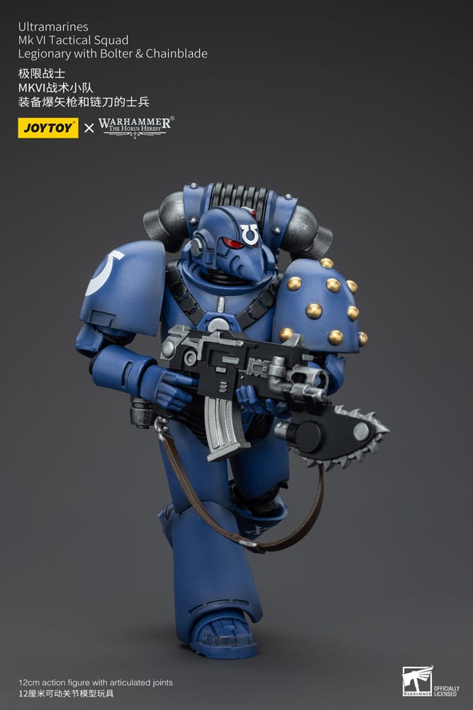 Warhammer The Horus Heresy Action Figure 1/18 Ultramarines MK VI Tactical Squad Legionary with Bolter& Chainblade 12 cm