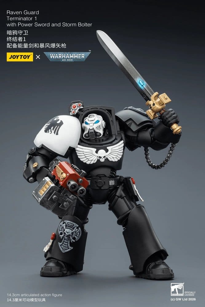 Warhammer 40,000 Action Figure Raven Guard Terminator 1 with Power Sword and Storm Bolter 14 cm