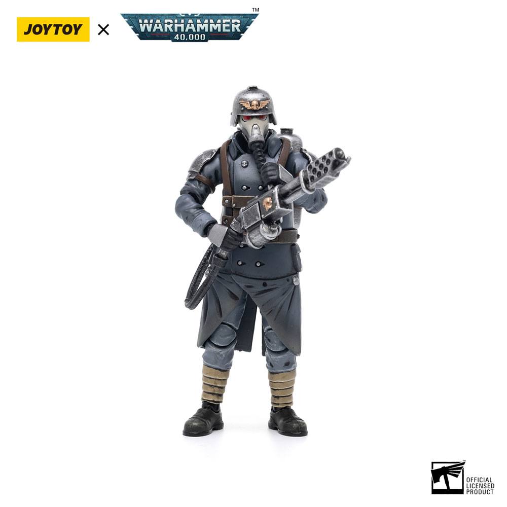 Warhammer 40k Action Figure 1/18 Death Korps of Krieg Veteran Squad Guardsman with Flamer 10 cm