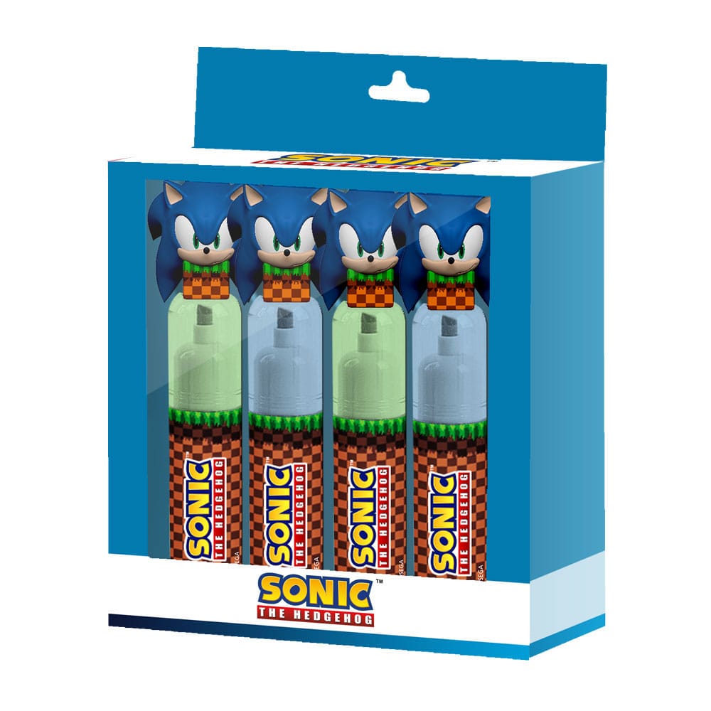 Sonic - The Hedgehog Highlighters 4-Pack Stationery