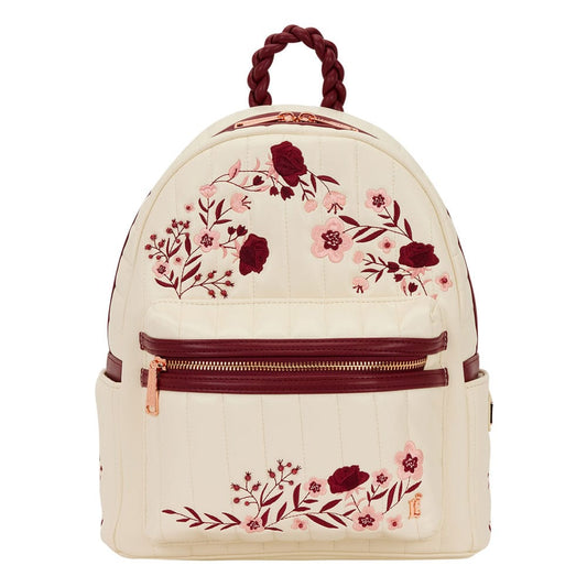 Loungefly Midi Backpack Cream & Red Floral