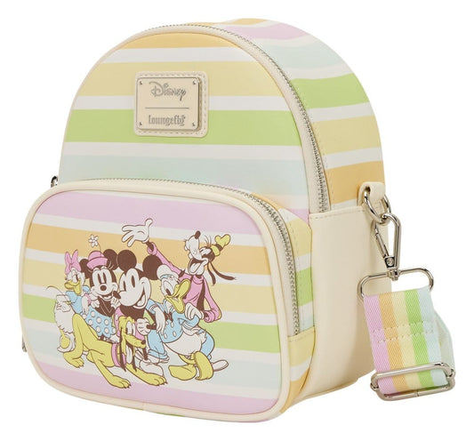 Disney by Loungefly Crossbody Bag Mickey and Friends Rainbow Stribes
