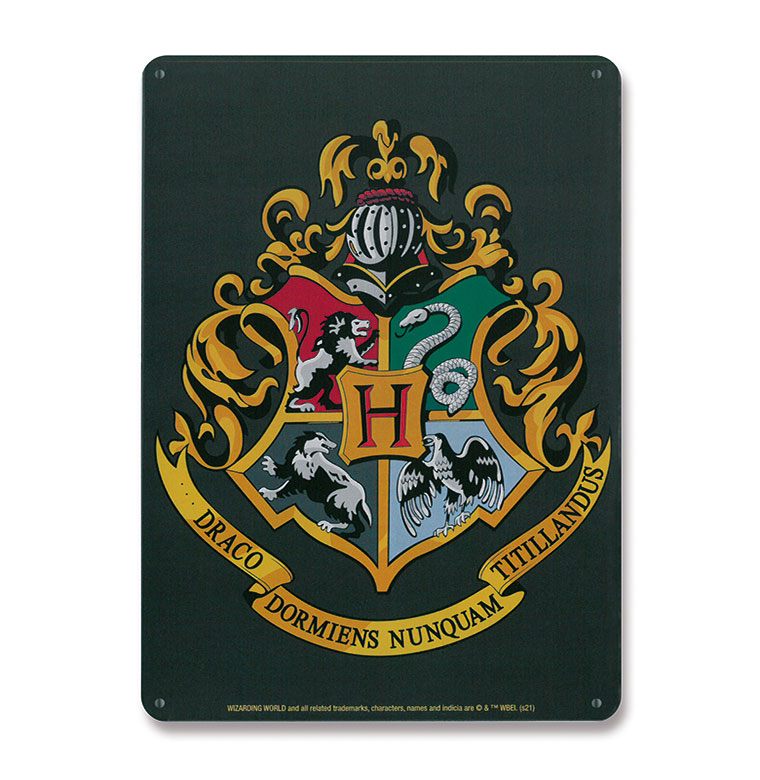 Harry Potter Tin Sign Hogwarts Logo 15 x 21 cm Tin signs