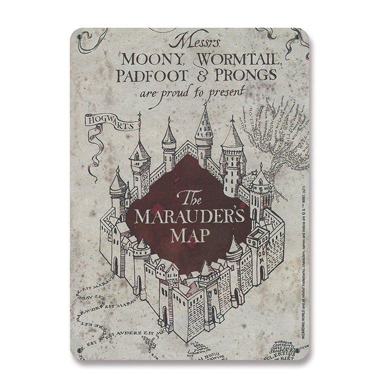 Harry Potter Tin Sign Marauders Map 15 x 21 cm Tin signs