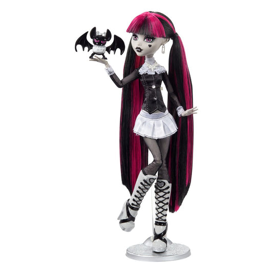 Monster High Reel Drama Doll Draculaura in Black And White