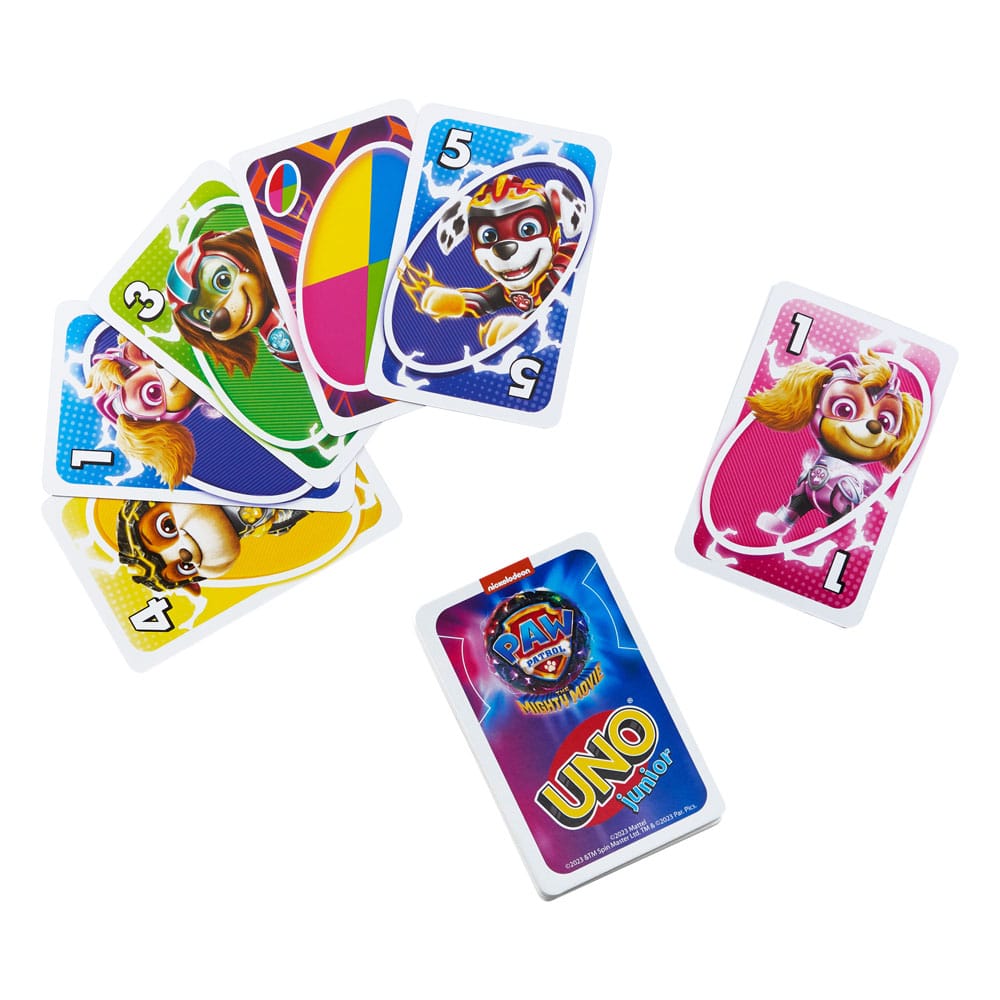 PAW Patrol: The Mighty Movie Card Game UNO Junior Playing cards