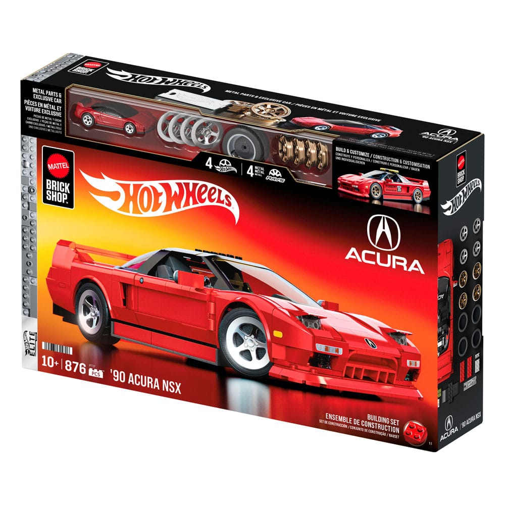 Mattel Brick Shop Hot Wheels Elite Series Building Set 1/16 '90 Acura NSX
