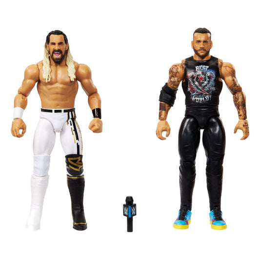 WWE Main Event Showdown Action Figures CM Punk vs Seth "Freakin" Rollins 2-Pack 15 cm