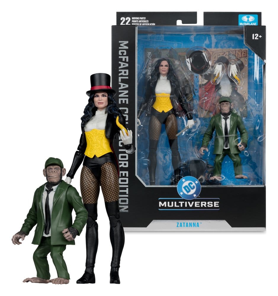 DC Multiverse McFarlane Action Figure Zatanna with Detective Chimp Collector Edition #53 18 cm