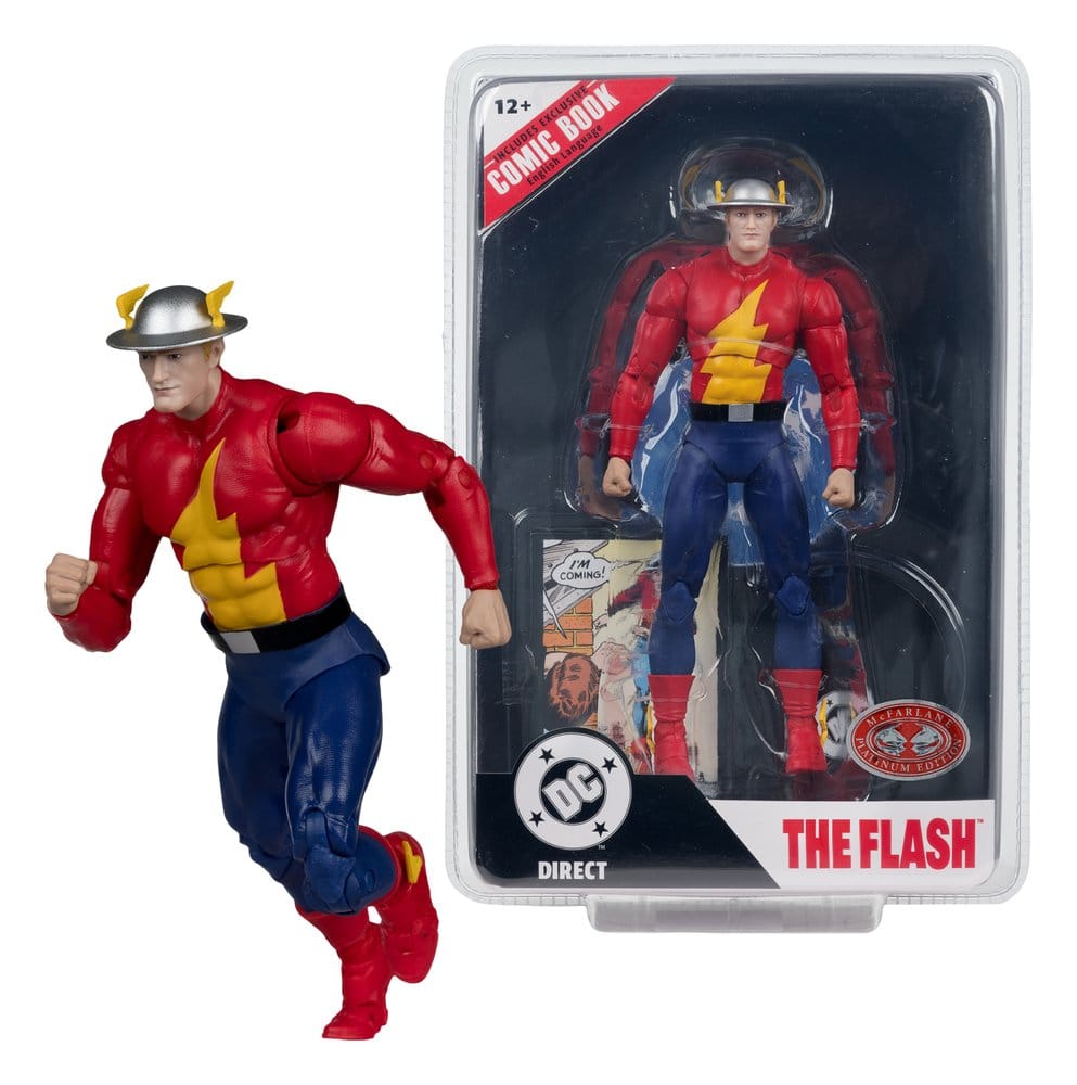 DC Direct Page Punchers Action Figure The Flash Jay Garrick (The Flash #123) (Red Platinum Edition) 18 cm