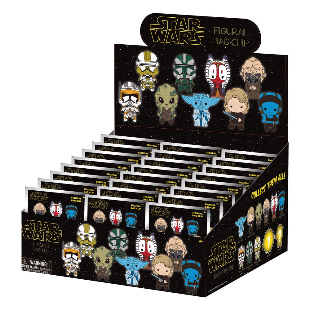 Star Wars-EP III Revenge Of Sith 3D PVC Bag Clips Series 1 Display (24) Keyrings