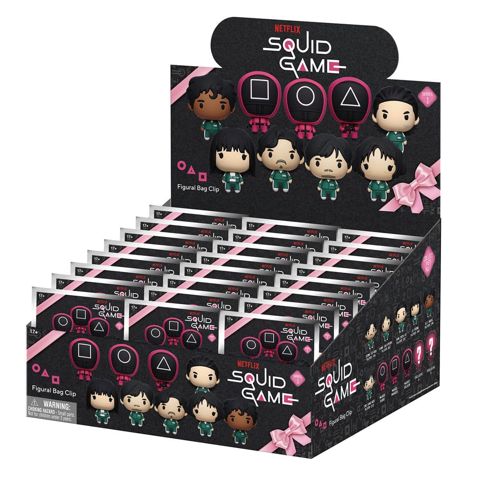 Squid Game 3D PVC Bag Clips Series 1 Display (24)