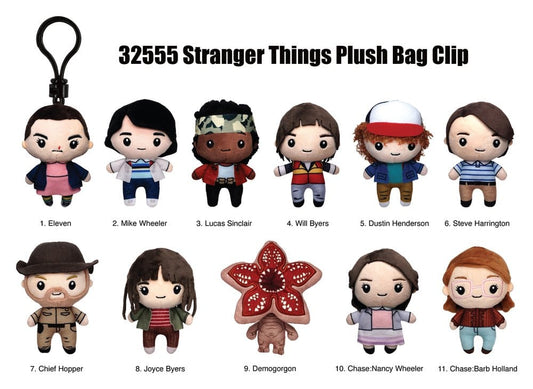 Stranger Things Plush Bag Clips Display (24)