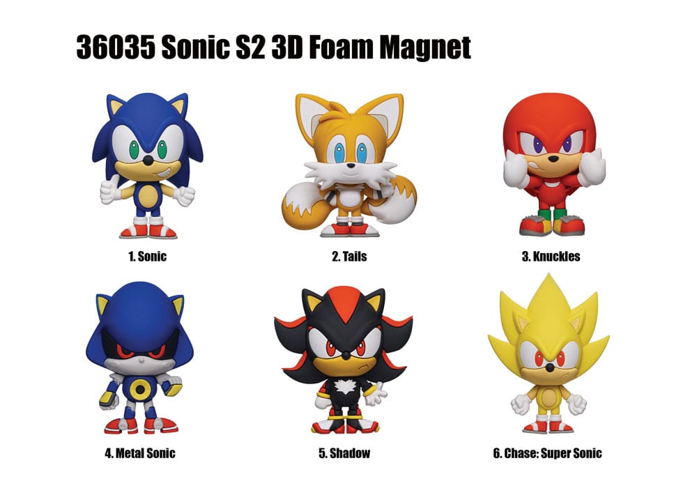 Sonic the Hedgehog blind pack Series 2 Display (12) Magnets
