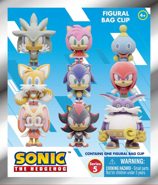 Sonic the Hedgehog PVC Bag Clips Flocking Series 5 Display (24)